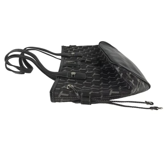 Tignanello Womens Black Gray‎ Key Holder Inner Pockets Tote Bag Size Medium - Picture 4 of 9